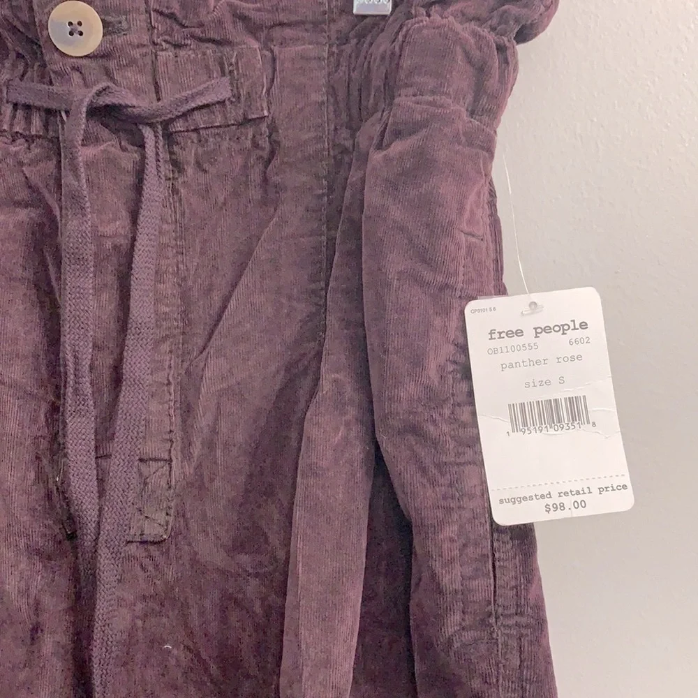 Free people Margate Corduroy Pants In Panther Rose